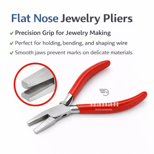 คีมปากแบนสแตนเลสสำหรับทำเครื่องประดับ เครื่องมือดัดลวดแบบเรียบ - Product Image 6