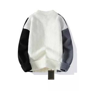 Pull tricoté décontracté pour hommes avec manches à épaules tombantes Nouvelle arrivée Chemise Offre Spéciale transfrontalière à fond ample pour le printemps et l'automne - Product Image 2