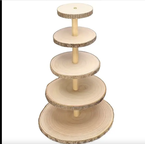 Plateaux à gâteaux en bois de haute qualité Support à gâteau en bois Support à gâteau en bambou de l'Inde - Product Image 3