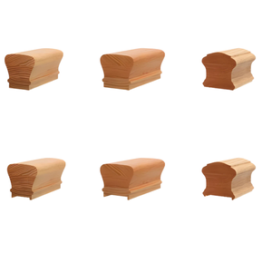 Fábrica de Vietnam con filete (5x32mm) Pasamanos Madera de pino Alta calidad 2 1/4 \ "x 2 3/8 \" 18 '-20' para cualquier escalera - Product Image 1