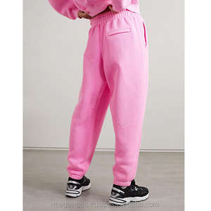 OEM prix de gros survêtement pour filles en coton épais taille haute lâche décontracté polaire jogging costume vierge femmes jogging survêtement - Product Image 3