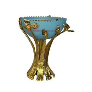 Quemador de incienso con diseño de hoja de latón de lujo, soporte decorativo para cuenco, soporte de fragancia aromática de Metal negro dorado, artículo de regalo para decoración del hogar - Product Image 5