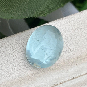 Excelente Natural 3,70 quilates aguamarina cabujón piedra Color superior forma ovalada con buen brillo piedras preciosas sueltas para la fabricación de joyas - Product Image 1