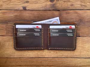 Full Grain <b>Leather</b> Bifold <b>Men</b> <b>Wallet</b> Handmade Classic Bifold Minimalist Gift Card Holder CHW-0023 - Product Image 3