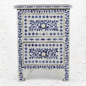 Vente en gros de table de chevet en incrustation d'os meuble de table de chevet en incrustation d'os mobilier de salon de l'Inde - Product Image 6