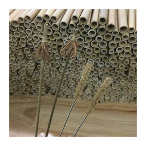 Pailles de jus de bambou faites à la main avec sac de transport lavable-Cadeau écologique parfait pour les voyageurs/Pailles de bambou de qualité supérieure par 99G - Product Image 6