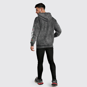 Meilleurs sweats à capuche délavés à l'acide 100% coton Streetwear d'hiver Couleurs personnalisées Logo Unisexe Pull en molleton Solide Double couche Respirant - Product Image 3