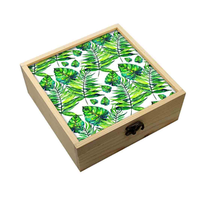 Ustomied-caja de lino para pulsera, caja para brazalete de madera natural - Product Image 3