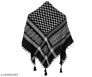 Wholesale 100% Cotton Palestinian Keffiyeh Shemagh Scarf Arab Kufiya Arafat Hatta <b>Shawl</b> for <b>Men</b> & Women,Red/White/Black Pattern - Product Image 3