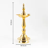 Lampe à huile décorative de style bol, en laiton plaqué argent, de type Kashi Deep Kerala Samai, pour usage domestique et temple, de la marque Imperial Bulk Traditional.