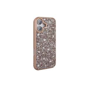 Funda Protectora de Silicona con Diseño de Diamantes de Imitación Brillantes de Lujo para iPhone 16 Plus XSmax Pro - Color Rosa - Product Image 2