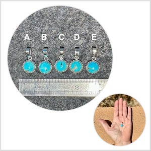 จี้สีเทอร์ควอยส์คิงแมนเงินสเตอร์ลิง10มม. เครื่องประดับอัญมณีสีฟ้าขนาดเล็กเหมาะสำหรับเป็นของขวัญวันเกิดสำหรับผู้หญิงและเด็กผู้หญิง - Product Image 6