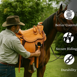 La mayoría de los vendedores Western Barrel Racing Horse Saddle Tack Western Pleasure Trail Cowboy Leather Tack Horse Dressage Saddle Pad - Product Image 3