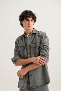 Chaqueta vaquera de lona de moda para hombre para ropa de invierno, cuello alto informal y formal, precio barato al por mayor - Product Image 6