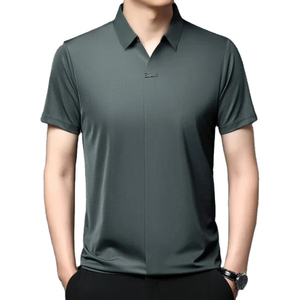 Polyester/Cotton <b>Summer</b> Waffle Fabric Breathable Fashion <b>Men's</b> Polo <b>Shirt</b> Solid Color Casual Comfortable Street Wear Digital - Product Image 4