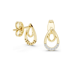 Pendientes de Diamantes Cultivados en Laboratorio de 0.076 CT para Mujer, Claridad VVS-VS EF, Oro de 18KT, 14KT, 10KT y Plata 925, Oro Rosa, Amarillo - Product Image 4