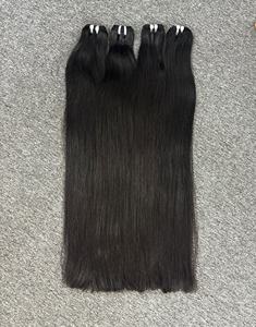 Extensiones de cabello vietnamita Virgen sin procesar 100%, blanqueador de un solo donante, cutícula recta alineada, máquina de cabello humano Doble - Product Image 4