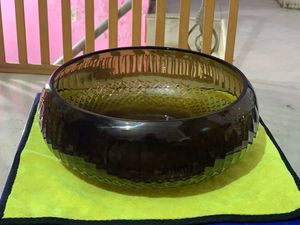 Cuenco de cristal cortado a mano para decoración del hogar y la boda disponible con personalización del cliente - Product Image 2