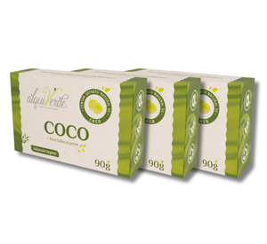 Kit de Jabón Vegetal Natural de Coco Alquiverde (Paquete de 2 con 6 Unidades) - Ecológico, Vegano y Libre de Crueldad Animal, 90g, Cuidado Corporal - Product Image 4