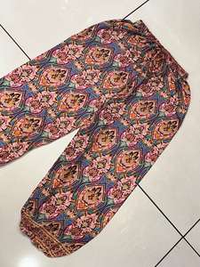 Comfortable <b>Silk</b> Loose Baggy Harem <b>Pant</b>, Bohemian Relaxed Feel Soft <b>Silk</b> Harem <b>Pant</b>, Boho Hippie Style Comfy <b>Silk</b> Trouser <b>Pant</b> - Product Image 2