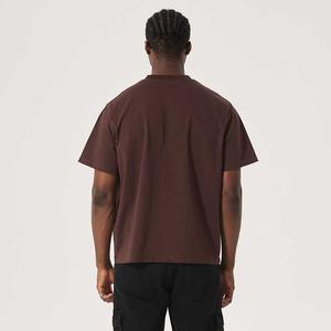 T-shirt élégant de haute qualité à col rond pour hommes logo personnalisé vente en gros de t-shirts pour hommes été cool t-shirt OEM à épaules tombantes surdimensionné - Product Image 6