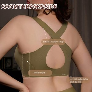 <span class=keywords><strong>Nuovo</strong></span> Arrivo <span class=keywords><strong>Reggiseno</strong></span> <span class=keywords><strong>Senza</strong></span> Cuciture Wireless con Spalline Incrociate, Ottima Copertura, Lingerie Plus Size per Donne - Product Image 4