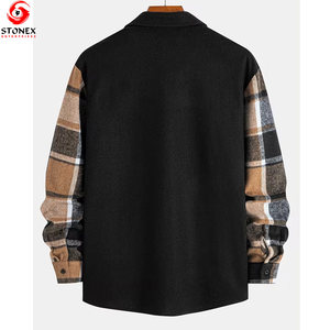 Camisa a cuadros vintage personalizada para hombre, camisa de franela de algodón informal de manga larga con botones para uso diario, precio al por mayor - Product Image 3