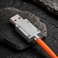 Câble de charge rapide USB 3 en 1 120W en alliage de zinc, silicone, cuivre, avec LED, pour synchronisation des données, compatible iPhone, Android, Type-C, personnalisable OEM
