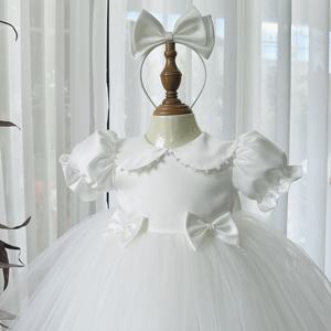 ชุดเดรสเจ้าหญิงวินเทจสำหรับเด็กผู้หญิงชุดเดรสผ้าคอตตอนแท้ปกลูกปัดสวมใส่สบายสำหรับฤดูร้อนผลิตตามสั่งแบบสั้นเวียดนามใหม่ Nhung Nguyen - Product Image 3