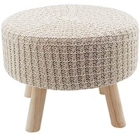 Tabouret en bois de macramé fait à la main, Table décorative ronde pour la maison, intérieur et extérieur, pour chambre d'enfants, chambre d'adolescent, Hall