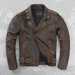 Chaquetas de cuero genuino vintage clásico: una durabilidad básica de moda clásica atemporal elegancia elegante moda mate brillante - Product Image 2