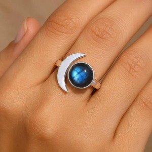 Anillo de Plata de Ley de Alta Calidad con Ágata Musgosa para Bodas y Uso Espiritual Diario - Precio de Exportación desde India - Product Image 5