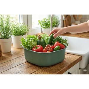 Bac carré en plastique de 6000 ml, outils de pâtisserie et de cuisson, écologique, compatible lave-vaisselle, sans danger pour les aliments, durable, léger, non toxique, sans BPA - Product Image 2