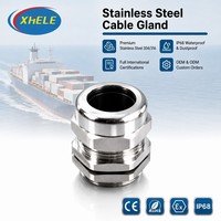 Presse-étoupe métrique en acier inoxydable SUS304/SUS316 étanche IP68 avec joint EPDM pour câble de 6-10 mm, usage industriel