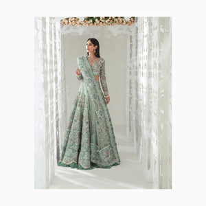 Top Designer Women's Salwar Kameez Suits Heavy <b>Silk</b> <b>Fabric</b> with Elegant Embroidery and Sequence Work for Bridal Dresses - Product Image 2