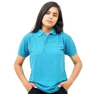 Camisetas de Algodón Orgánico para Niñas, Camisetas de Cuello Polo para Mujer, Corte Regular, Manga Corta, Color Sólido, Estilo Casual para Uso Diario - Product Image 5