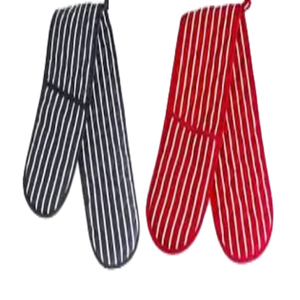 Guantes de silicona antideslizantes para horno, resistentes al calor Manoplas de algodón con estampado a cuadros, 2 uds. - Product Image 6