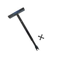 Clé télescopique réglable pour compteur d'eau 17-29 pouces, clé utilitaire 4 voies en acier robuste pour robinet d'arrêt d'eau OEM