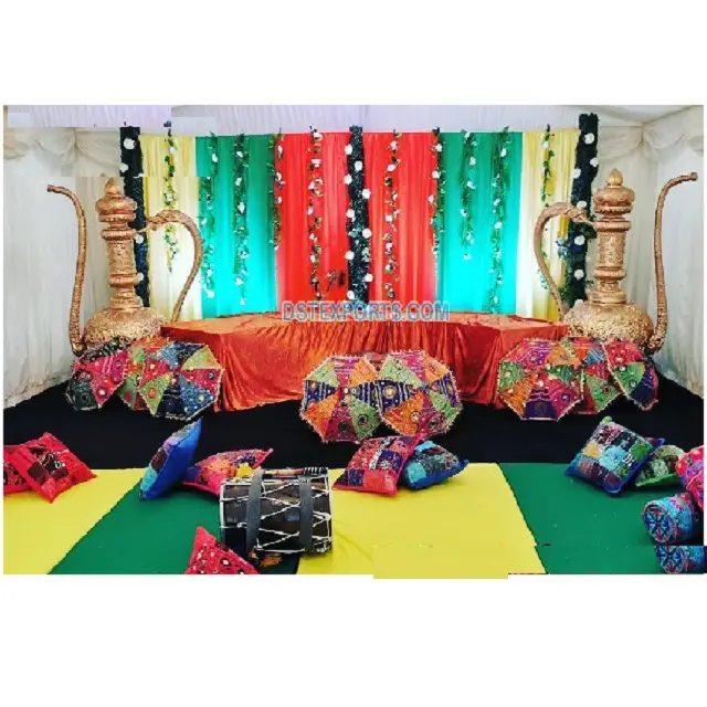 Muslim Mehndi Stage FRP Surahi Props FRP Props For Muslim Heena Function Stage FRP Surahis For Wedding Stage Decoration