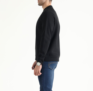 2025 Hot Selling Custom Logo 100% Cotton Pullover Knitted Long Sleeve Sweater Good Quality Solid Color O-<b>neck</b> Sweaters for Men - Product Image 3