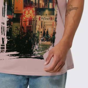 T-shirt surdimensionné personnalisé pour homme, streetwear hip-hop de haute qualité, imprimé en sérigraphie, 100% coton écologique, 300g, coupe ample. - Product Image 3