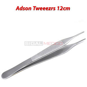 Pinzas Adson, Punta dentada de 12cm, acero inoxidable de alta calidad, totalmente reutilizable, Manual, certificado CE, instrumentos médicos dentales - Product Image 3