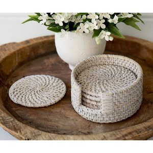 Dessous de verre en herbe de mer naturels faits à la main Tapis de table en osier Jute Tapis de mariage antidérapants Dessous de verre décoratifs de mariage au design unique - Product Image 4