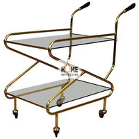 Métal en laiton de forme de rectangle de couleur d'or dernier pour le mariage et l'hôtel servant le chariot à vendre