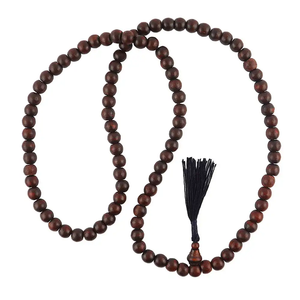 Perles en bois naturel Mala personnalisé de haute qualité brillant poli perlé Mala colliers tailles personnalisées - Product Image 1