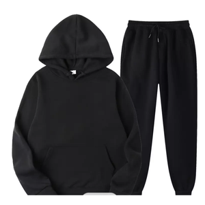 Ensemble jogging et sweat à capuche en molleton 100 % coton respirant personnalisable pour homme, avec cordon de serrage, idéal pour le printemps et l'exercice, avec logo personnalisé – Fabriqué au Pakistan - Product Image 6