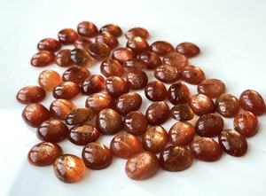 Cabochon ovale en pierre de soleil naturelle 3x5mm à 10x14mm qualité AAA-Cabochon ovale en pierre de soleil de qualité supérieure - Product Image 5