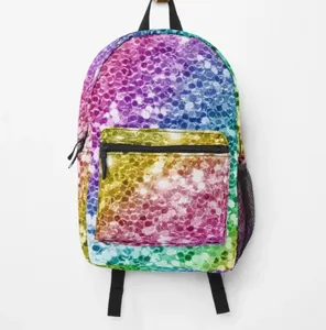 Радужный яркий блестящий рюкзак Kuobu сумки Kubu рюкзак повседневный рюкзак