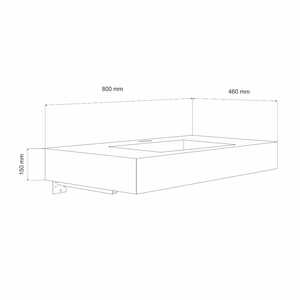 Lavabo Koricini Manchester 80 cm in resina grigio opaco con staffe di supporto - Product Image 4