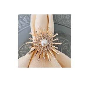 Forme de coeur Design argent poli Designer ronds de serviette pour mariage Noël vaisselle anneaux de serviette en métal - Product Image 4